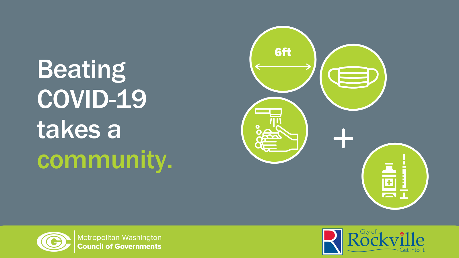 Beating COVID-19 takes a community, graphic