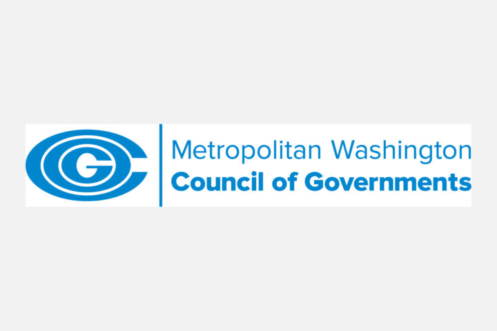 Logo of the Metropolitan Washington Council of Governments, featuring a blue circular emblem with a 