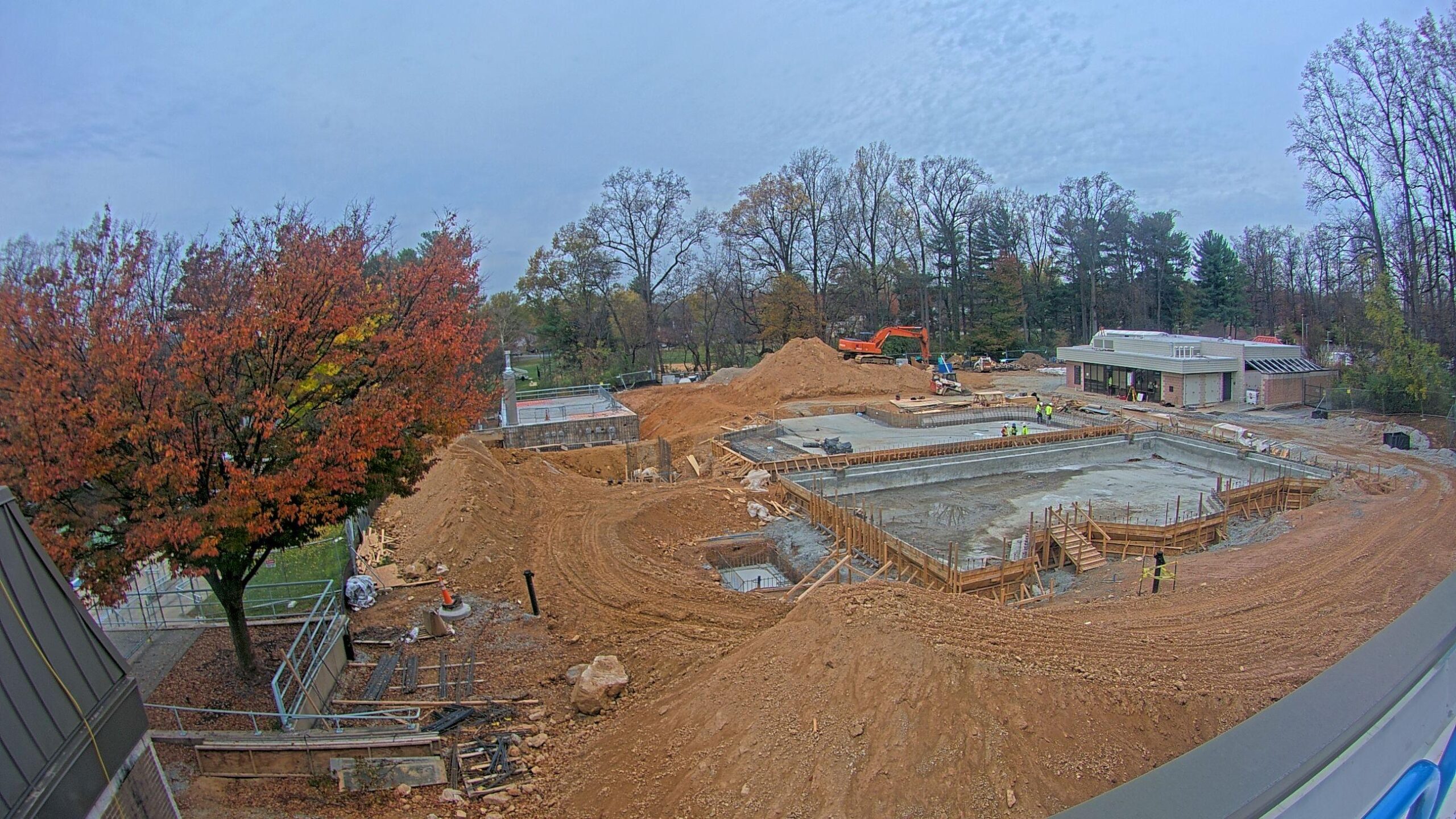Progress photo of pool renovations at Rockville Swim and Fitness Center