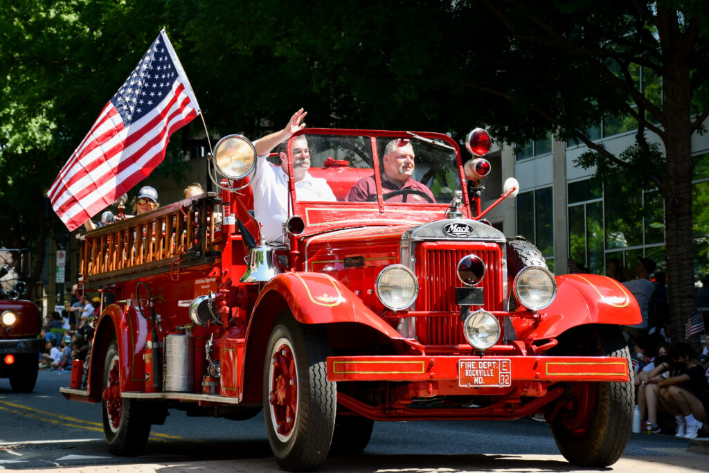 Fire truck in the Rockville Memorial Day Parade