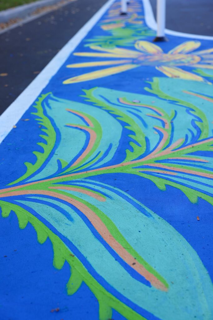 Beall Avenue Asphalt Art Project Progress