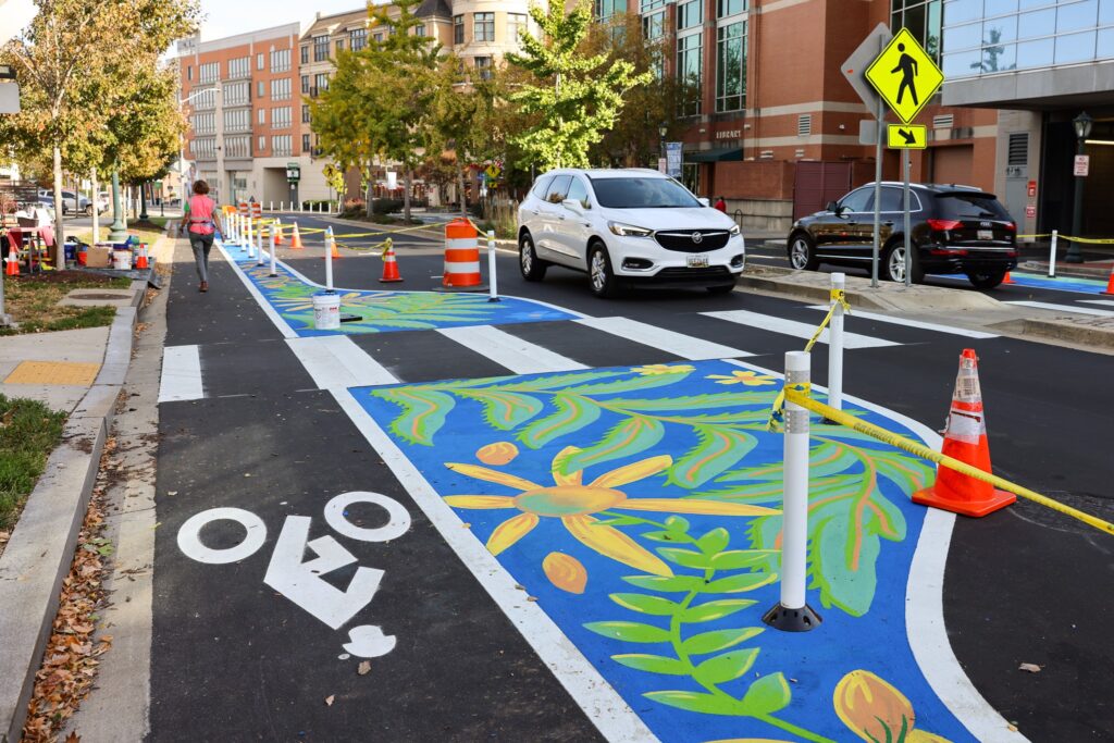 Beall Avenue Asphalt Art Project Progress