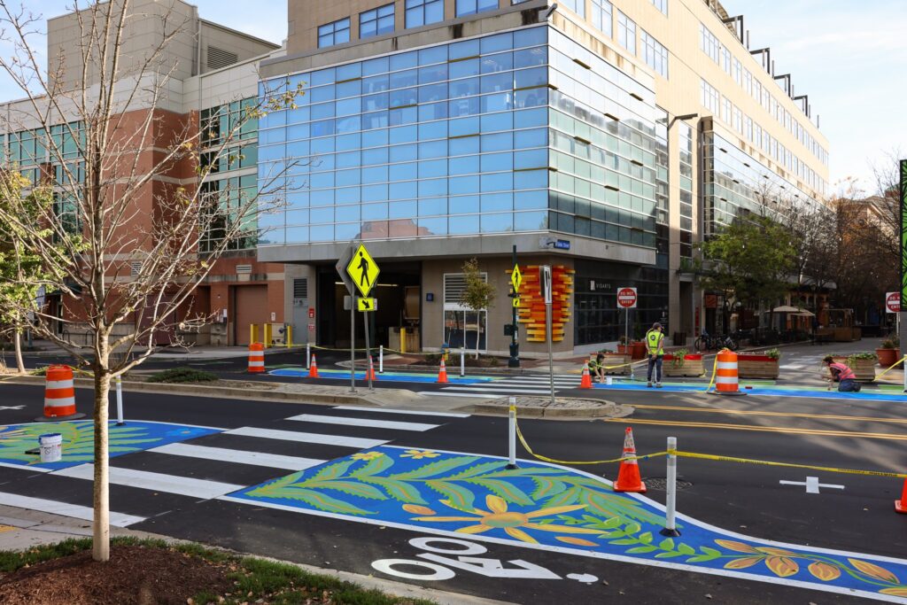 Beall Avenue Asphalt Art Project Progress