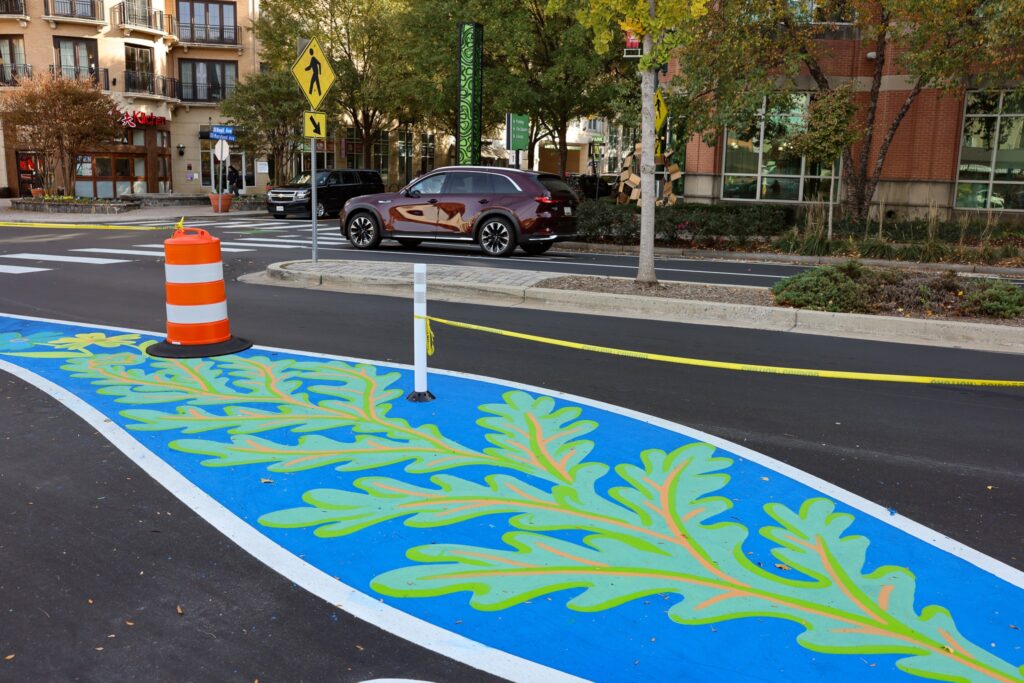 Beall Avenue Asphalt Art Project Progress
