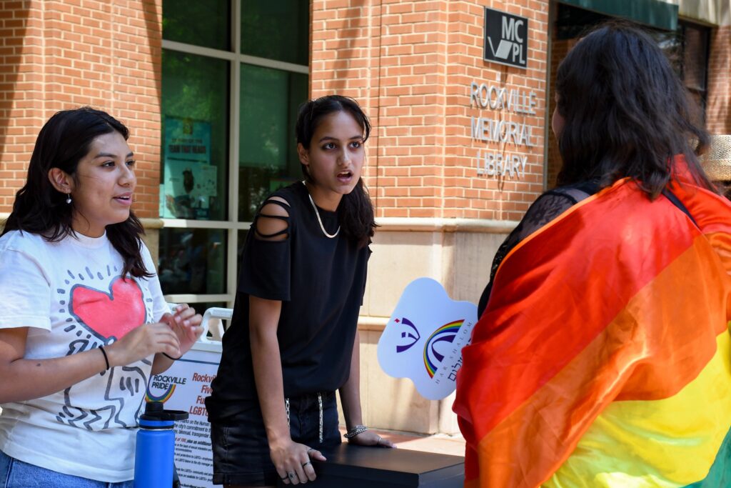 Attendees of Rockville Pride event