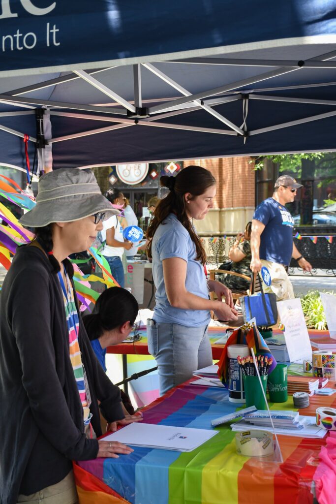 Attendees of Rockville Pride event