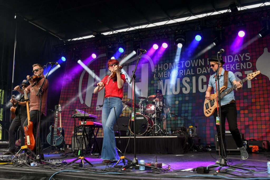 Band performing on stage