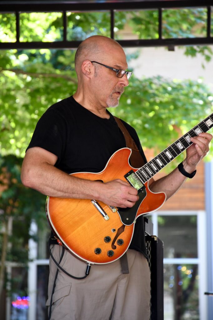 Man playing a guitar