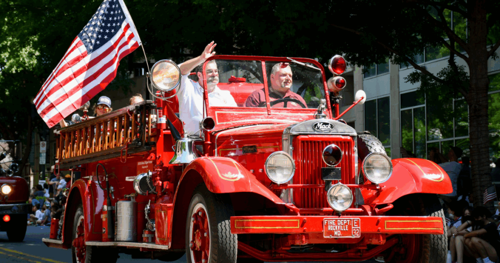 Fire Department truck in Rockville Memorial Day Parade
