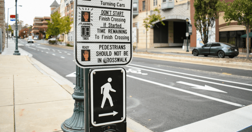 Pedestrian crossing signal button