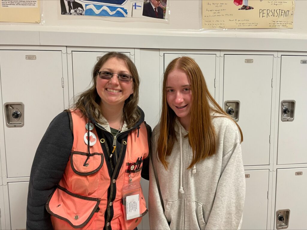 Natasha Shangold with student