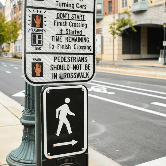 Pedestrian crossing signal button
